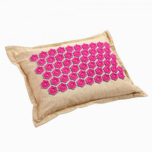 Массажная акупунктурная подушка (квадратная) EcoRelax, розовый